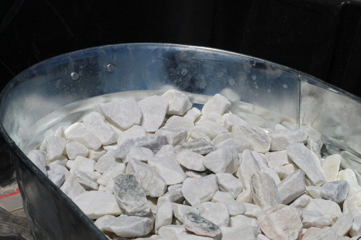 Washed Snow White Marble 5lb Bags