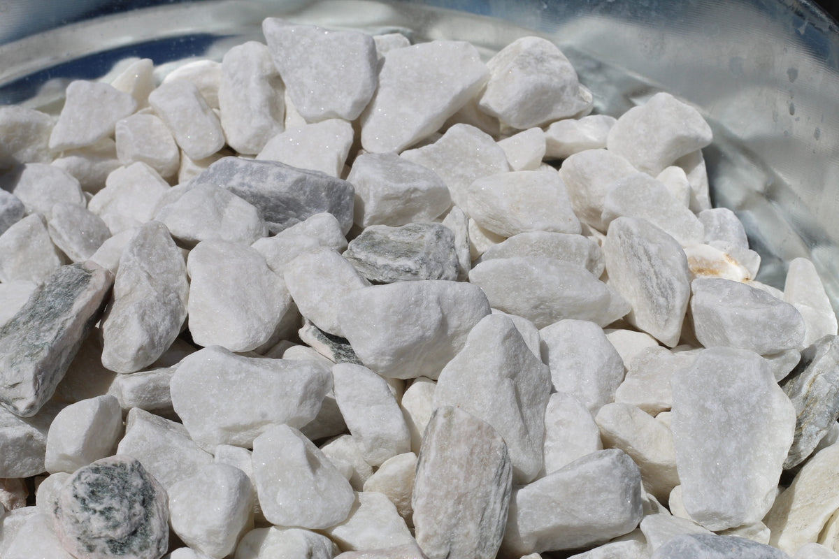 Washed Snow White Marble 5lb Bags